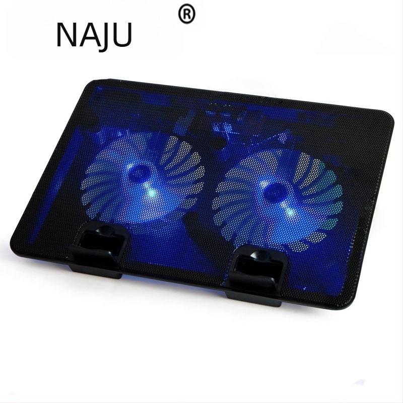 Naju N2 laptop hűtőállvány kettős ventilátorokkal, levegőhűtés, súly 0,63 kg