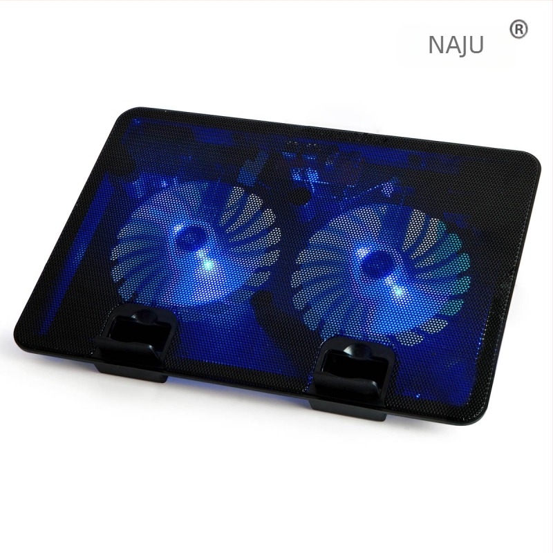 Naju N2 laptop hűtőállvány kettős ventilátorokkal, levegőhűtés, súly 0,63 kg