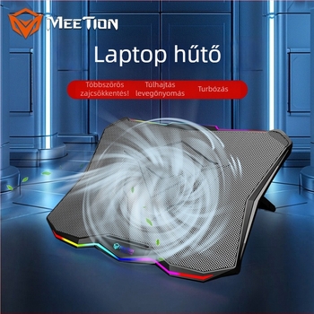 Laptop hűtőállvány ventilátorral – Meetion CP4040, műanyag kivitel