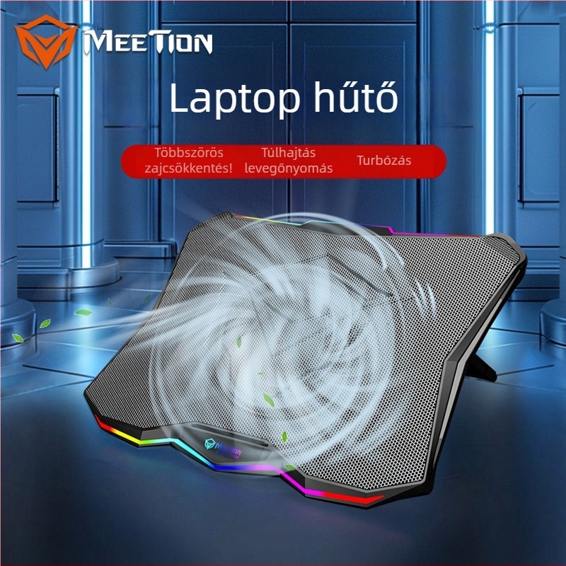 Laptop hűtőállvány ventilátorral – Meetion CP4040, műanyag kivitel