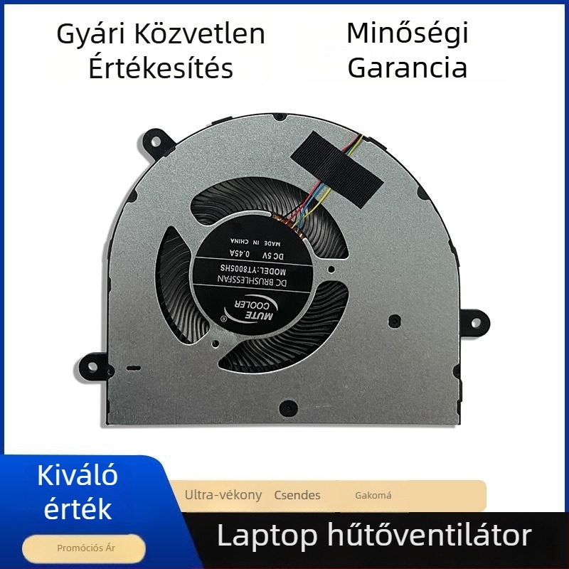 Wankang W8005 laptop hűtő radiátor, alumínium, ventilátorral