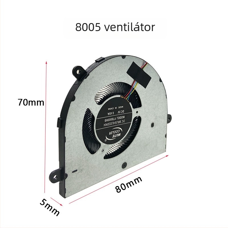Wankang W8005 laptop hűtő radiátor, alumínium, ventilátorral