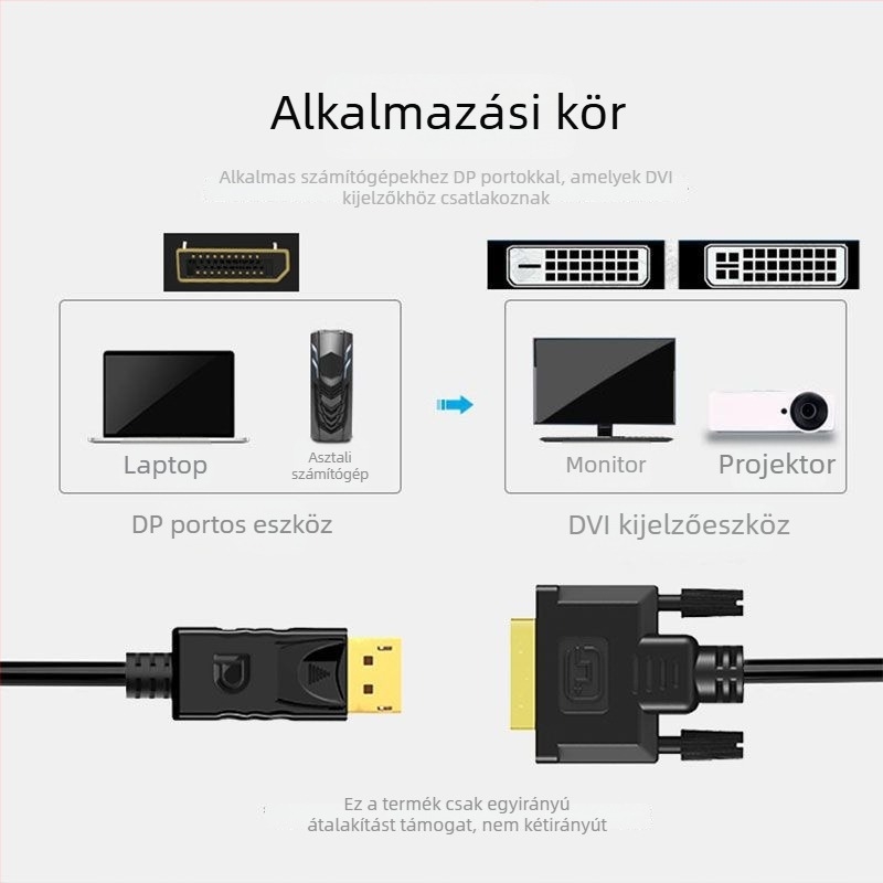 DP-DVI adapterkábel, DP-DVI modell, DVI interfész