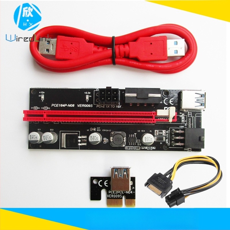 PCIe VER009S adapterkártya, 1x–16x PCIe bővítéshez, 60 cm hosszú, ónnal bevont rézdrót mag