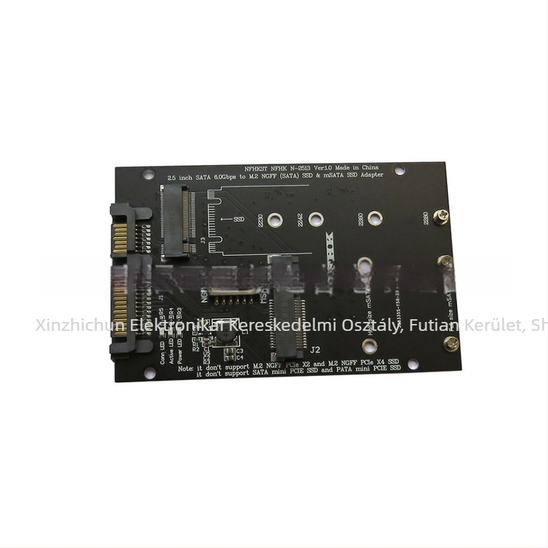 M.2 NGFF-tól 2,5 hüvelykes SATA3 adapterkártya, Interfész: Other, Márka: Neutral, Modell: Adapter Card