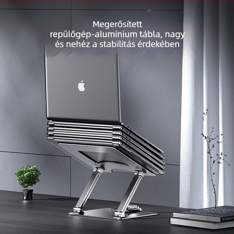 GRMAME alumíniumötvözetes laptop hűtőállvány, modell A3A4, általános kompatibilitás, tömeg 1257–1319 g