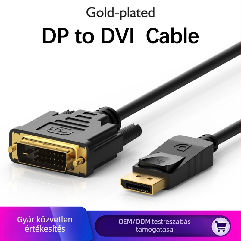 DP-DVI Patch Kabel, DVI interfész, chip 02, adatátviteli sebesség 100