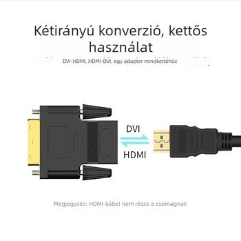 DVI férfi–HDMI női adapterkábellel, számítógép-monitorhoz és projektorhoz, rézzel bevont acélmaggal