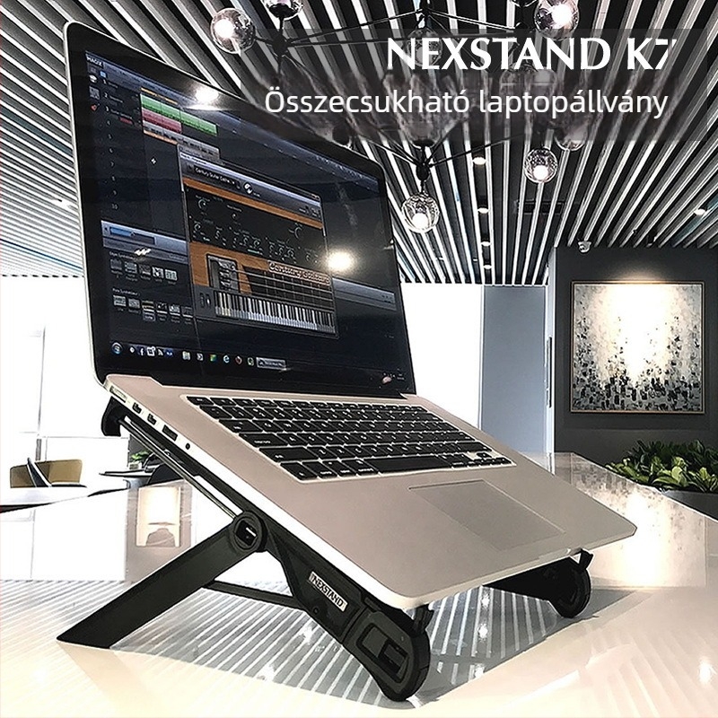 NEXSTAND noteszgép állvány - összecsukható, megerősített nylonból, modell K7-CN, 200 g