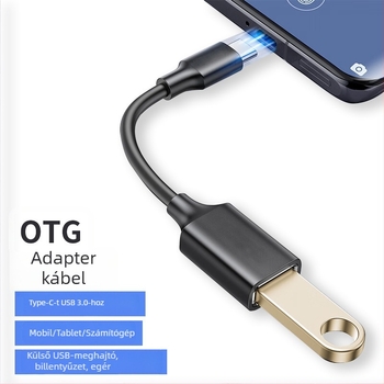Type-C USB 3.0 OTG adapter kábel, OTG interfész, adatátviteli sebesség 5 Gbps, modell U304