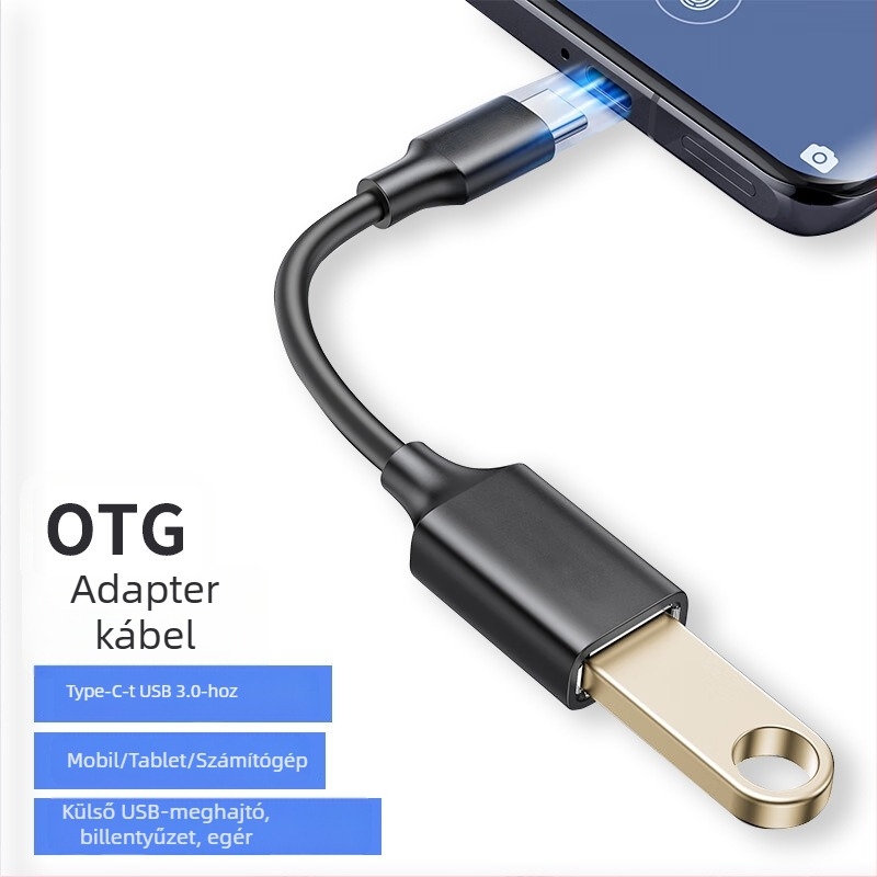Type-C USB 3.0 OTG adapter kábel, OTG interfész, adatátviteli sebesség 5 Gbps, modell U304