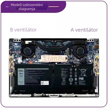 Notebook hűtő radiátor 0WX28K 0FRK0V Dell XPS 13 (2020) 9300/9310 AMD CPU-hoz