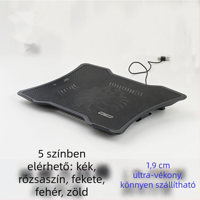 Notebook radiátor M5/S1 – levegő hűtés, 1 ventilátor, műanyag ház, tömeg 0.65 kg