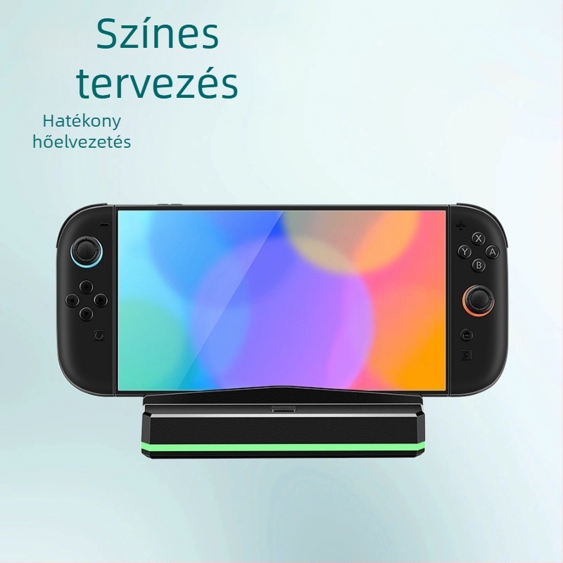 Switch2 töltés- és hűtőállvány - Modell SY-NS2-626; Type-C csatlakozófelület; Bemenet 5V3A; Kompatibilis Switch2-vel; Anyag ABS
