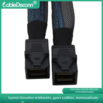 Cabledeconn Minisas 36P nagy sűrűségű SFF-8643–SFF-8643 patchkábel szerverhez, rézmag, 12 Gbps