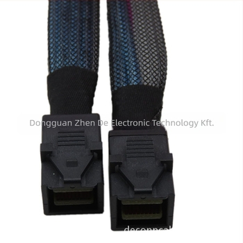 Cabledeconn Minisas 36P nagy sűrűségű SFF-8643–SFF-8643 patchkábel szerverhez, rézmag, 12 Gbps