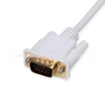 Mini DP to VGA patch kábel, Realtek RTD2166 chip, VGA interfész, réz mag, 1080 adatátvitel