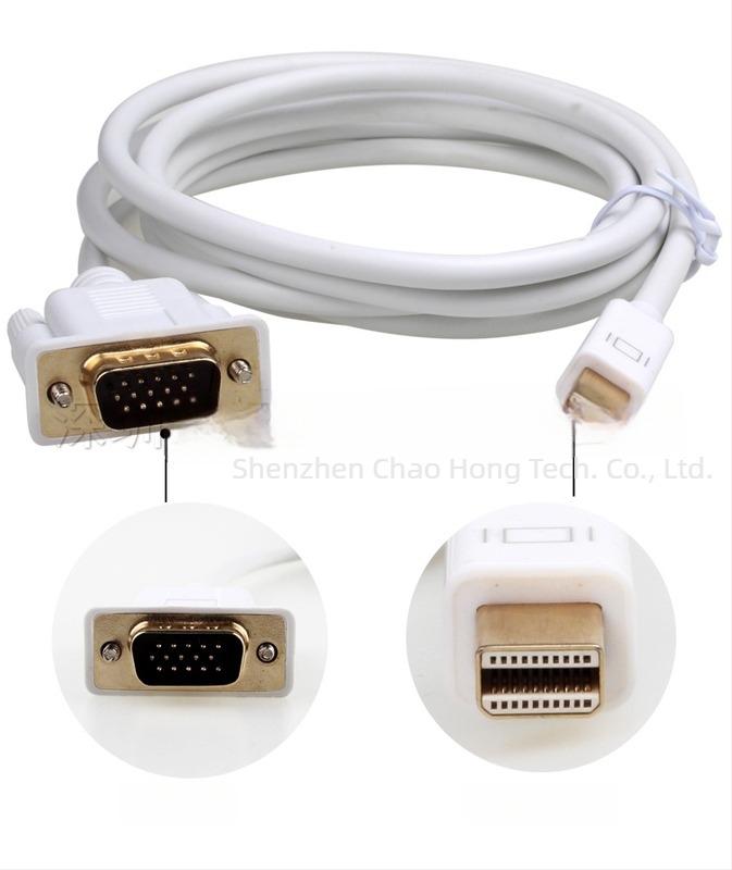 Mini DP to VGA patch kábel, Realtek RTD2166 chip, VGA interfész, réz mag, 1080 adatátvitel