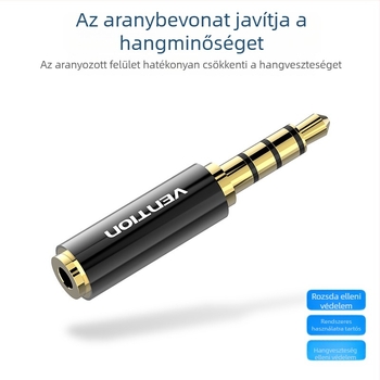 Fejhallgató adapter 3,5 mm-ről 2,5 mm-re, férfi–nő, hangkimenet