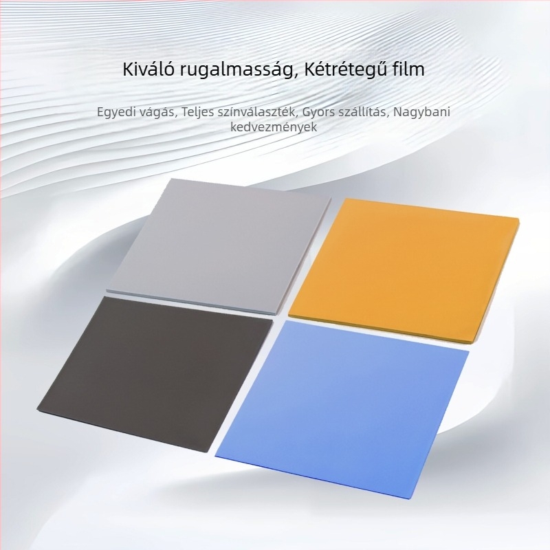 Lehao – Önkötős szilikon lemez magas hővezető képességgel CPU/GPU/Laptop hűtésére | Anyag: gumí; Hőállóság: -40–200°C; Tűzállóság: UL-94; ISO 9001 tanúsítvány; Márka Lehao