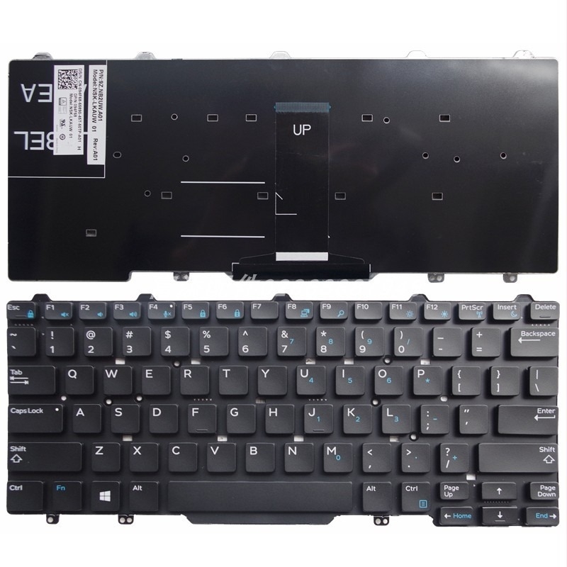 Dell Latitude 3340, E5450, E7450-hoz laptop billentyűzet — Modell E3340; 76 gomb; PS/2 és USB interfész; Vezetékes csatlakozás; Plug and Play támogatás.