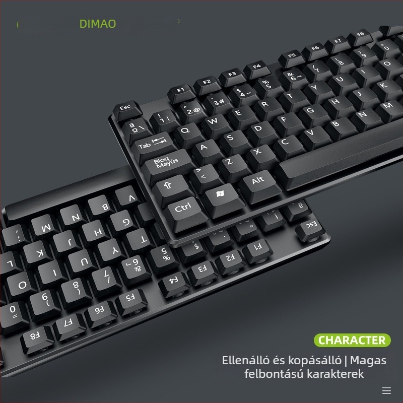 Emperor Cat DT1100 kábeles billentyűzet és egér készlet, USB interfész, optikai 1600 dpi, ergonómikus