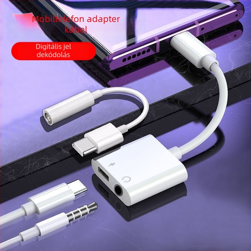 Yichuang Y01 Type-C audió dekóder adapter kábel Apple eszközökhöz, élő közvetítéshez hangkártya