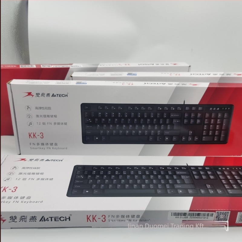 Shuangfeiyan KK-3 kábeles USB vízálló billentyűzet, 1.8 m kábel