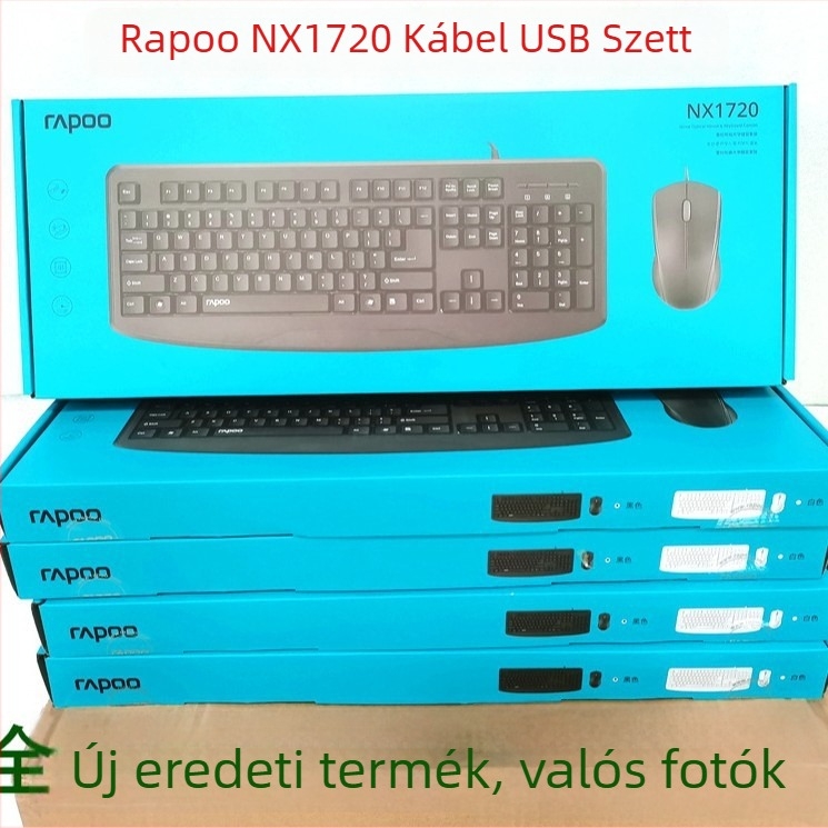 Rapoo NX1720 vezetékes billentyűzet- és egérkészlet, USB interfészek, 1000dpi