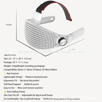 VR szemüveg Meta Quest 3 / Quest 3S (ABS; 350 g tömeg; csomag tartalma: Quest 3 fejpánt x1)