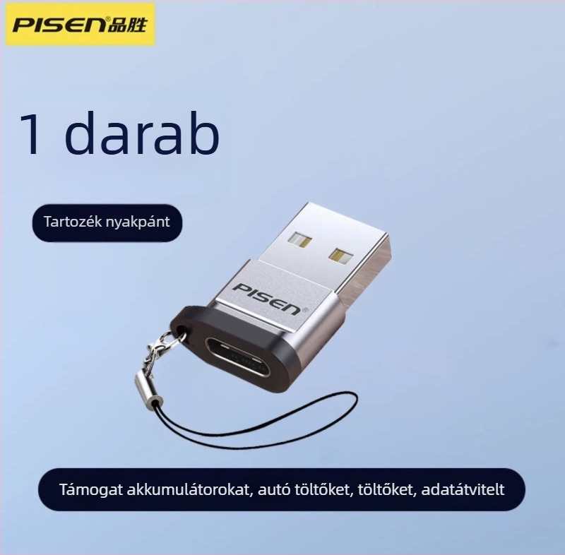 Pisen NJ-H02 USB-C adat- és töltő adapter, Type-C kompatibilis