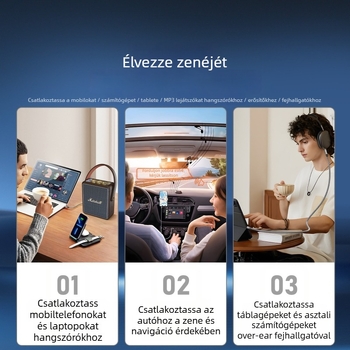 OTG audió vonali adapter digitális eszközökhöz, aranyozott felület, oxigénmentes réz, üres rézmag, ROHS tanúsított