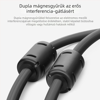 VGA-kábel 3+9, hím-hím, videókábel számítógéphez/TV-hez/monitorhoz, hossz 1,5 m