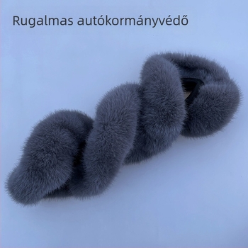 Plüss volánvédő, rugalmas, téli használatra, univerzálisan illeszkedik teherautók kormányaihoz