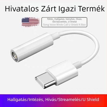 MPCQC Type-C fejhallgató adapter 3,5 mm-es csatlakozóval Androidhoz