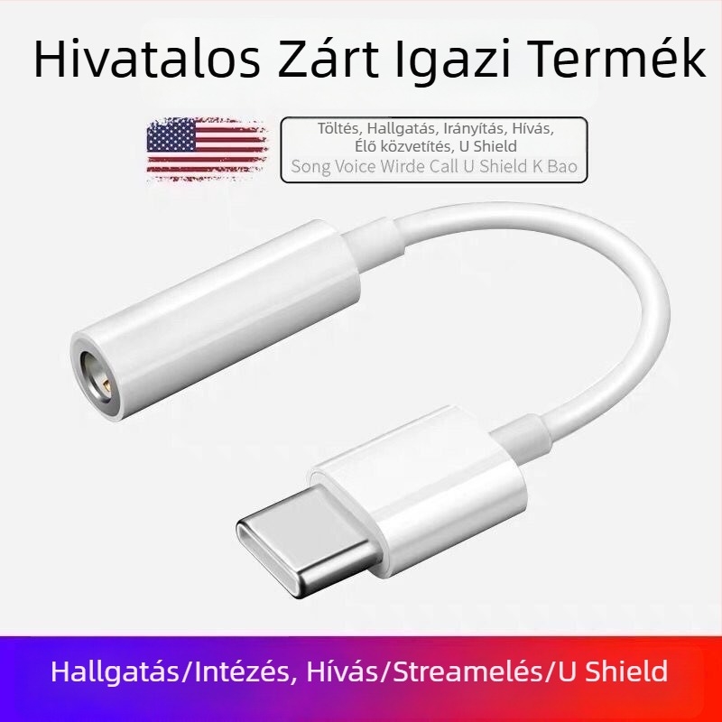 MPCQC Type-C fejhallgató adapter 3,5 mm-es csatlakozóval Androidhoz