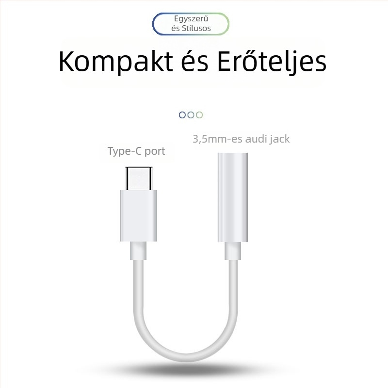 MPCQC Type-C fejhallgató adapter 3,5 mm-es csatlakozóval Androidhoz