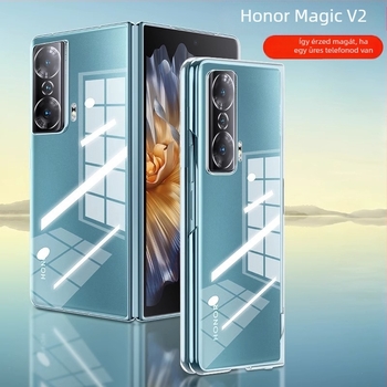 Honor Magic V6 átlátszó ultra vékony kemény tok, teljes lefedettség, ütésálló védelem, összecsukható kijelzőhöz, tükörfényes felülettel