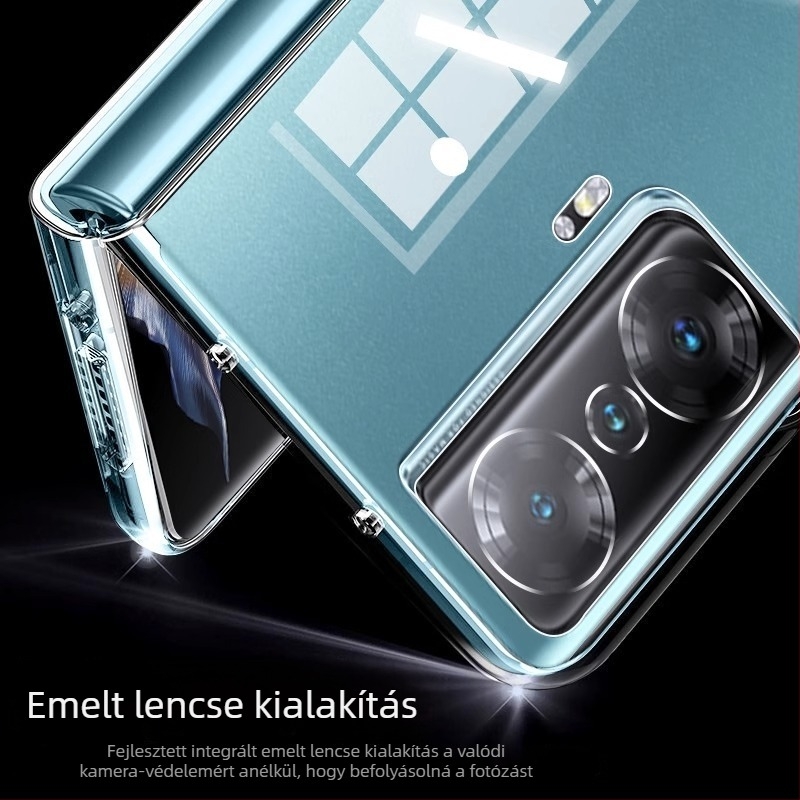 Honor Magic V6 átlátszó ultra vékony kemény tok, teljes lefedettség, ütésálló védelem, összecsukható kijelzőhöz, tükörfényes felülettel