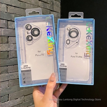 Átlátszó PC kemény tok Huawei P90-hez, beépített lencsevédővel, kompatibil Mate60 Pro és Mate80, ütésálló