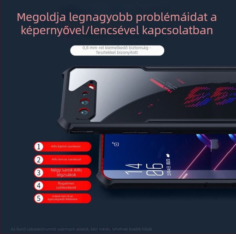 ASUS ROG7 Gaming telefontok | TPU+PC, forró préseléssel készült, hőelvezetés, ütésálló