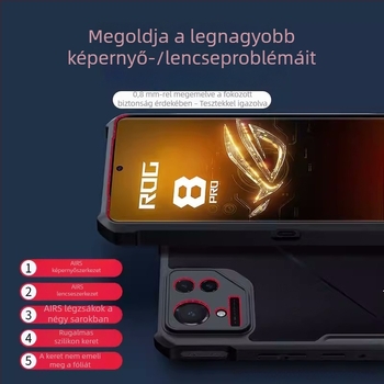Xundi védőtok Asus ROG9 Pro és ROG8 Pro készülékekhez, szilikon, ütésálló, átlátszó, teljes lefedésű játék tok