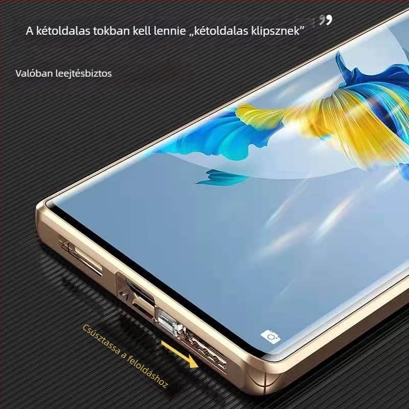 Huawei Honor X40 telefontok egyszerű bőrből, ütésálló védelem, objektív védelem, mágneses kétoldalas üveg