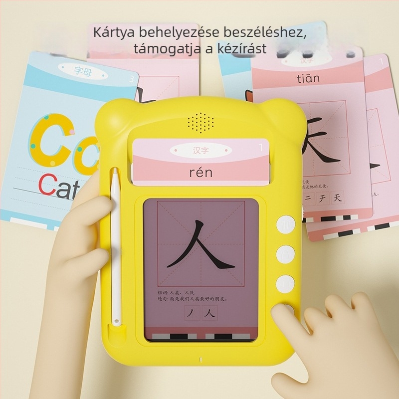 Kora-gyermekkori oktatási olvasóeszköz gyerekeknek — Pinyin tanulás és karakterfelismerés hanggal, interaktív, ABS műanyag, 1GB memória, elemes működés