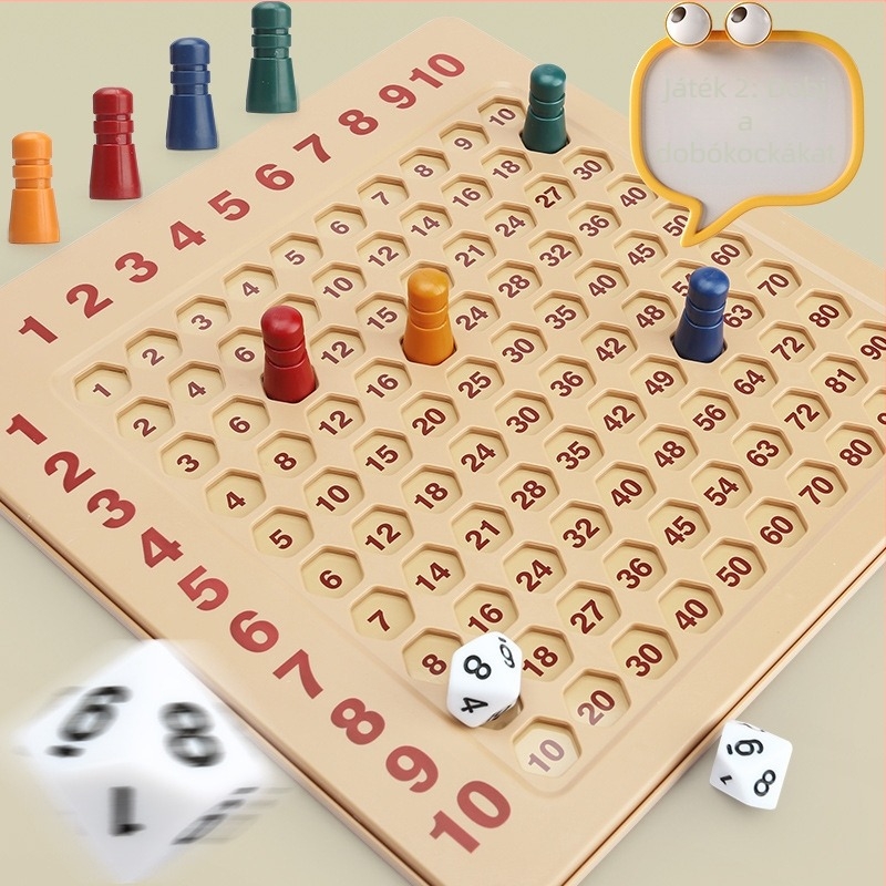4-6 éveseknek szóló 99-es szorzótábla puzzle társasjáték | ABS anyag | DIY és többfunkciós
