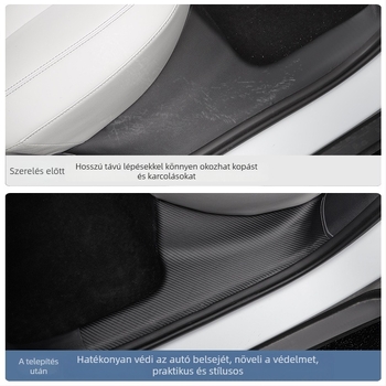 BYD Seal 06dmihez készült bőr küszöbvédő csík – belső autó módosítás, testreszabható