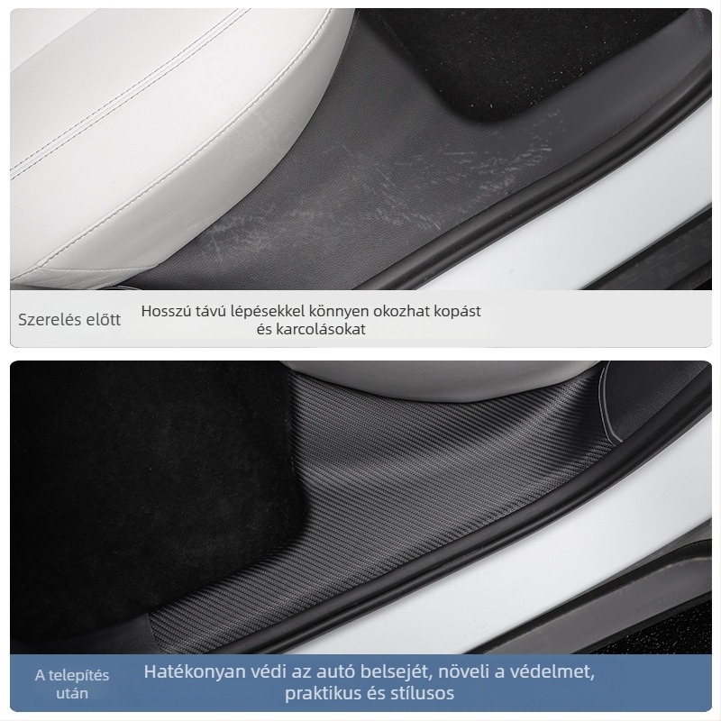 BYD Seal 06dmihez készült bőr küszöbvédő csík – belső autó módosítás, testreszabható