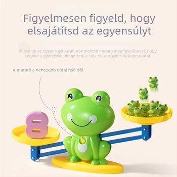 Qiwang gyerekeknek szánt oktató játék: digitális béka egyensúly, műanyag, szellemi fejlesztés, fizika tanulás, 7–14 évesek