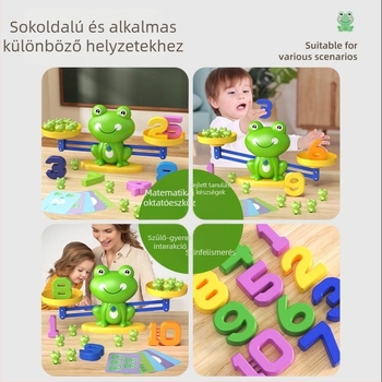 Qiwang gyerekeknek szánt oktató játék: digitális béka egyensúly, műanyag, szellemi fejlesztés, fizika tanulás, 7–14 évesek