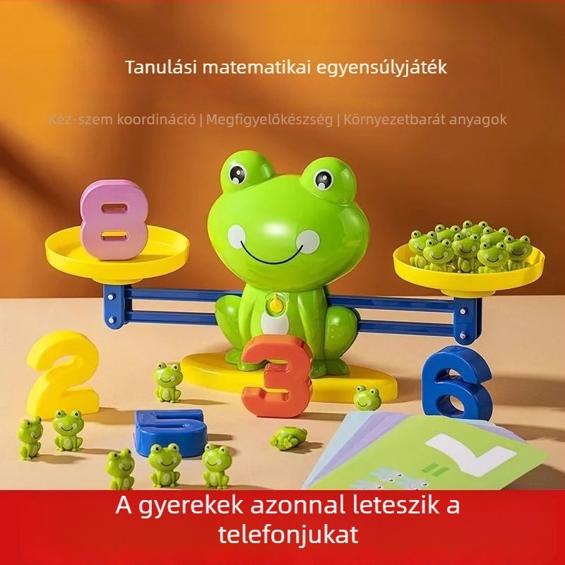 Qiwang gyerekeknek szánt oktató játék: digitális béka egyensúly, műanyag, szellemi fejlesztés, fizika tanulás, 7–14 évesek
